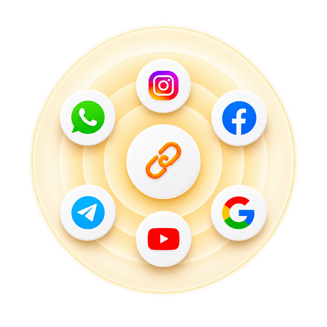 Connected WhatsApp, Instagram, Facebook, Telegram, YouTube and Google channels